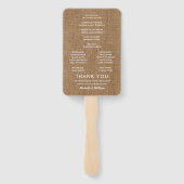 ベビーズブレスバーラ素朴ップ結婚式 プログラム ハンドファン (裏面)