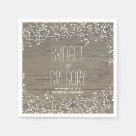 ベビーズブレスバ素朴ンウッド結婚ズ スタンダードカクテルナプキン