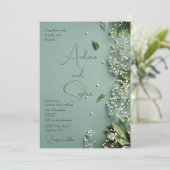 ベビーズブレスフラット結婚式招待状 招待状 (スタンド正面)