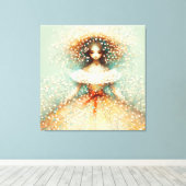 ベビーズブレスフラワーガール キャンバスプリント (インサイチュ (ウッドフロア))