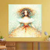 ベビーズブレスフラワーガール キャンバスプリント (インサイチュ (リビング))