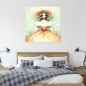 ベビーズブレスフラワーガール キャンバスプリント (インサイチュ (寝室))