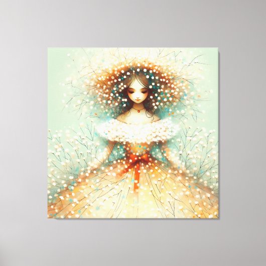 ベビーズブレスフラワーガール キャンバスプリント (正面)