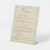 ベビーズブレスフラワーズボホファームハウス結婚ズメニュー 台座サイン (正面)