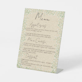 ベビーズブレスフラワーズボホファームハウス結婚ズメニュー 台座サイン