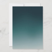 ベビーズブレスフローラジャーエレガントティール(緑がかった色)結婚ズ 招待状 (裏面)