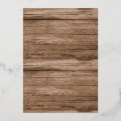 ベビーズブレスフローラワイルドフラワーゴールドフォイル結婚ズ 箔招待状 (裏面)