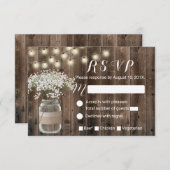 ベビーズブレスフローラ素朴ジャームンウッドRSVP 出欠カード (正面/裏面)