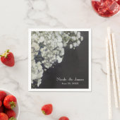 ベビーズブレスフローラ&ダーク素朴ウッドパーティー スタンダードカクテルナプキン (インサイチュ)