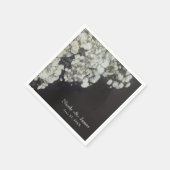 ベビーズブレスフローラ&ダーク素朴ウッドパーティー スタンダードカクテルナプキン (角)