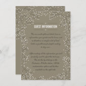 ベビーズブレスブラウン結婚ズの挿入カード エンクロージャーカード (正面/裏面)