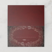 ベビーズブレスブルゴーニュと金ゴールドリース結婚ズ プレイスカード (外部開封)