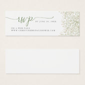 ベビーズブレスミニマルフローラブライダルシャワーRSVP (正面&裏面)