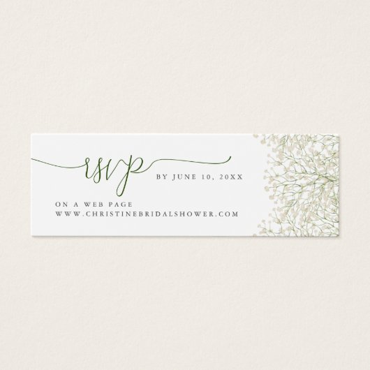 ベビーズブレスミニマルフローラブライダルシャワーRSVP (正面)