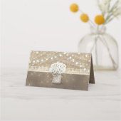 ベビーズブレスメイソンのジャール素朴バーラップレース プレイスカード (裏面)