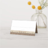 ベビーズブレスメイソンのジャール素朴バーラップレース プレイスカード (正面)