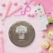 ベビーズブレスメイソンのジャー素朴ル結婚ラップ ペーパープレート (パーティー)