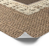 ベビーズブレスメイソンの瓶とバーラップ結婚の歓迎 ポスター (角)