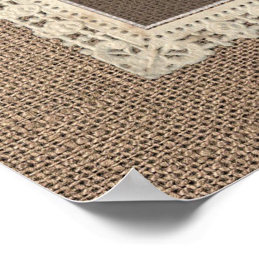 ベビーズブレスメイソンの瓶とバーラップ結婚の歓迎 ポスター (角)