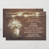 ベビーズブレスメイソンジャールライツブライダルシャワー 招待状 (正面/裏面)