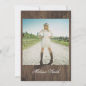 ベビーズブレスメイソンジャール素朴ウッドブライダルシャワー 招待状 (裏面)