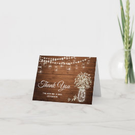 ベビーズブレスメイソンジャー素朴ウォーター色フローラ サンキューカード