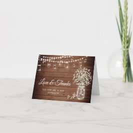 ベビーズブレスメイソンジャー素朴ウォーター色フローラ サンキューカード