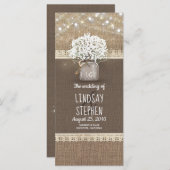 ベビーズブレスメイソンジャー素朴結婚式 プログラム (正面/裏面)