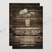 ベビーズブレスメイソンジャー |バーンウッド結婚ズ 招待状 (正面/裏面)