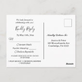 ベビーズブレスメイソンジャーRSVPカードと食事の選択 ポストカード (裏面)