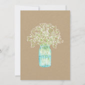 ベビーズブレスメイソンジャ素朴ーブライダルシャワー 招待状 (裏面)