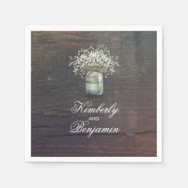 ベビーズブレスメイソン素朴ジャカントリー スタンダードカクテルナプキン