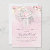 ベビーズブレスメイソン素朴ジャー卒業パーティー 招待状 (正面)