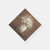 ベビーズブレスメイソン素朴ジャー結婚ズ スタンダードカクテルナプキン (角)