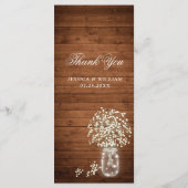 ベビーズブレスメイソン素朴ジャー結婚ズ・ディナー メニュー (裏面)