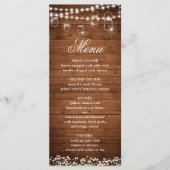 ベビーズブレスメイソン素朴ジャー結婚ズ・ディナー メニュー (正面)