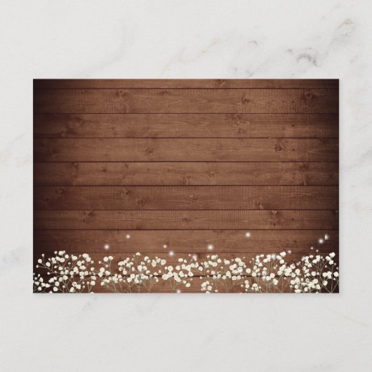 ベビーズブレスメイソン結婚ジャーの宿泊施設 エンクロージャーカード (裏面)