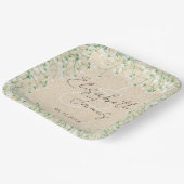 ベビーズブレス素朴フローラボホファームハ結婚ウス ペーパープレート (傾斜あり)