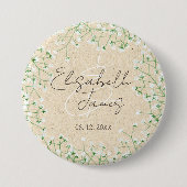 ベビーズブレス素朴フローラボホファームハ結婚ウス 缶バッジ (正面)