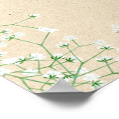 ベビーズブレス素朴フローラ&ボホ結婚の歓迎 ポスター (角)