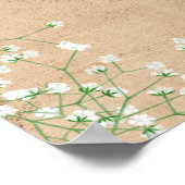 ベビーズブレス素朴フローラ&ボホ結婚の歓迎 ポスター (角)