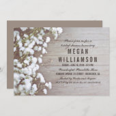 ベビーズブレス素朴ブライダルシャワー 招待状 (正面/裏面)