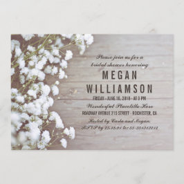 ベビーズブレス素朴ブライダルシャワー 招待状