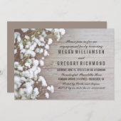 ベビーズブレス素朴婚約パーティ 招待状 (正面/裏面)