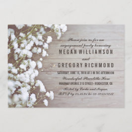 ベビーズブレス素朴婚約パーティ 招待状