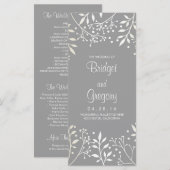 ベビーズブレス結婚式 プログラム (正面/裏面)