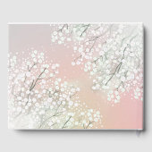 ベビーズブレス赤面ピンク結婚フローラ ゲストブック (裏面)