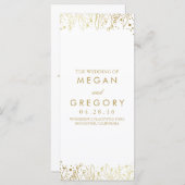 ベビーズブレス金ゴールドフローラ結婚式 プログラム (正面/裏面)