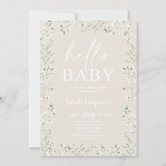 ベビーズブレス ベビーシャワー招待状 招待状 (正面)