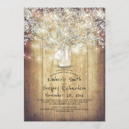 ベビーズブレス メイソンジャー バーンエンゲージメントパーティー 招待状